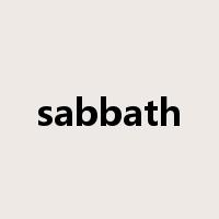 sabbath是什么意思
