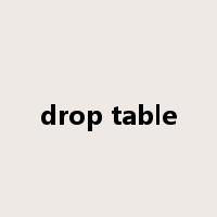 drop table是什么意思