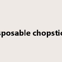disposable chopsticks是什么意思