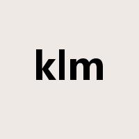 klm是什么意思