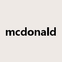 mcdonald是什么意思