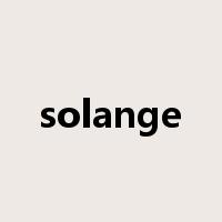 solange是什么意思