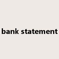 bank statement是什么意思