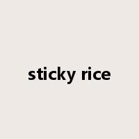 sticky rice是什么意思