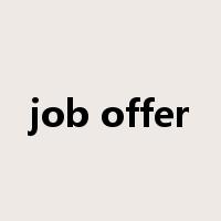 job offer是什么意思