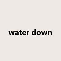 water down是什么意思