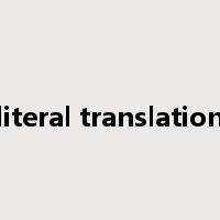 literal translation是什么意思