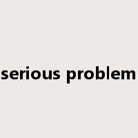 serious problem是什么意思