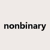 nonbinary是什么意思