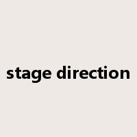 stage direction是什么意思