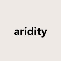 aridity是什么意思