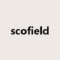 scofield是什么意思