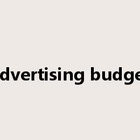 advertising budget是什么意思