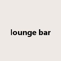lounge bar是什么意思