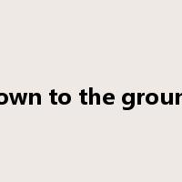 down to the ground是什么意思