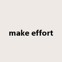 make effort是什么意思