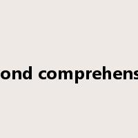 beyond comprehension是什么意思