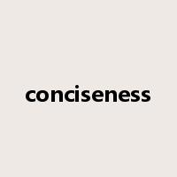 conciseness是什么意思