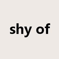 shy of是什么意思