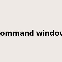 command window是什么意思