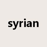 syrian是什么意思