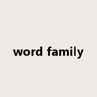 word family是什么意思
