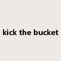 kick the bucket是什么意思