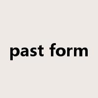 past form是什么意思
