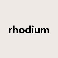 rhodium是什么意思