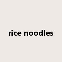 rice noodles是什么意思