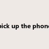 pick up the phone是什么意思