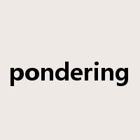 pondering是什么意思