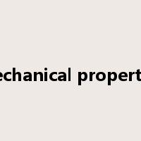mechanical properties是什么意思