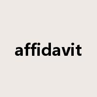 affidavit是什么意思