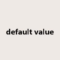 default value是什么意思