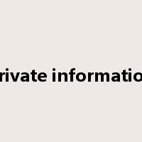 private information是什么意思