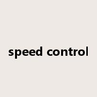 speed control是什么意思