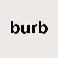 burb是什么意思