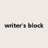 writer's block是什么意思