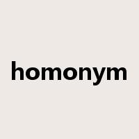 homonym是什么意思