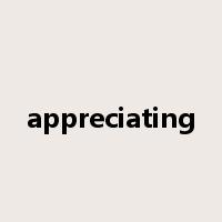 appreciating是什么意思