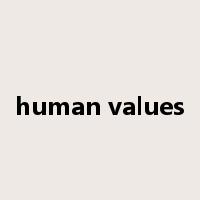 human values是什么意思