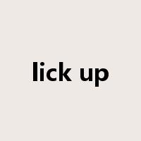 lick up是什么意思