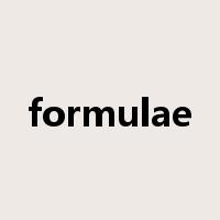 formulae是什么意思