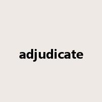 adjudicate是什么意思