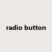 radio button是什么意思
