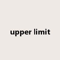 upper limit是什么意思