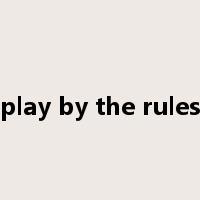 play by the rules是什么意思