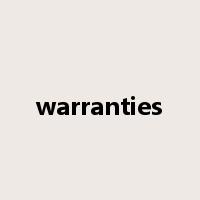 warranties是什么意思