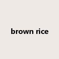 brown rice是什么意思
